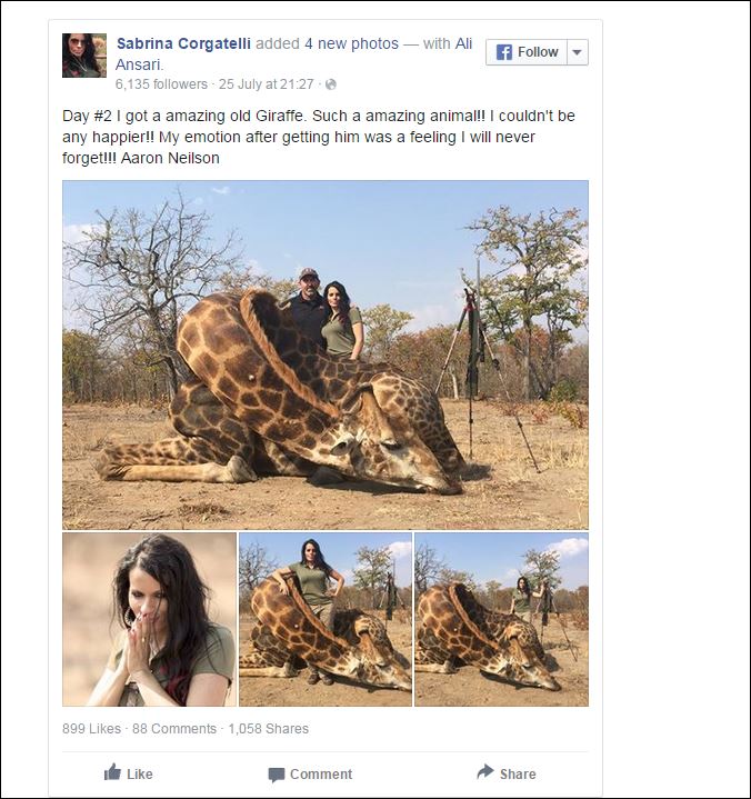 Νέος σάλος με την λογίστρια που ποζάρει στο Facebook με τα άγρια ζώα που έχει σκοτώσει!!