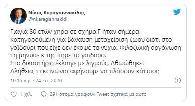 Φιλοζωική έκανε μήνυση σε 80χρονη γιαγιά γιατί δεν είχε κόψει τα νύχια του γαϊδαράκου της