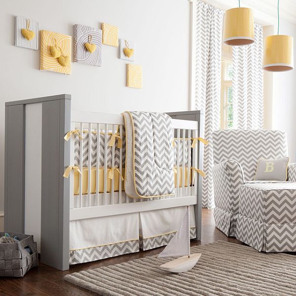 yellow-and-grey-nursery-room-chevron