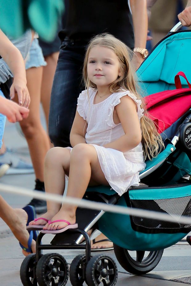 David and Victoria Beckham enjoy a day at Disneyland with their chilren