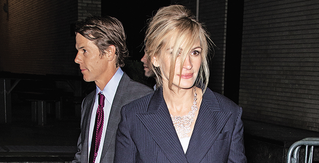 Julia Roberts and husband Daniel Moder are seen leaving the New York premiere of 'The Normal Heart' at Ziegfeld Theater in New York. Pictured: Julia Roberts and Daniel Moder Ref: SPL756891 120514 Picture by: Ouzounova/Splash News Splash News and Pictures Los Angeles: 310-821-2666 New York: 212-619-2666 London: 870-934-2666 photodesk@splashnews.com 