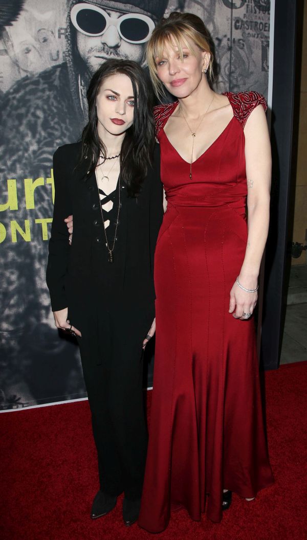 Frances Bean Cobain and Courtney Love attend the Los Angeles premiere of HBO Documentary Films 'Kurt Cobain: Montage Of Heck'