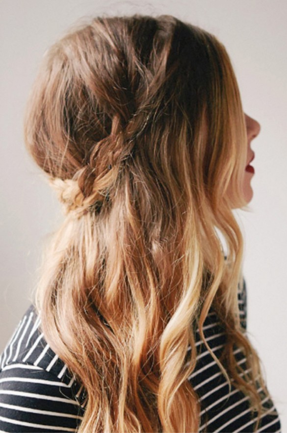 Half- Braided crown: