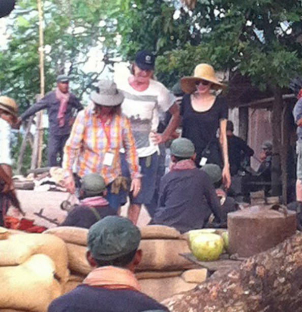 EXCLUSIVE. COLEMAN-RAYNER. Siem Reap, Cambodia. November 26, 2015 ANGELINA Jolie works on set in Cambodia on Thanksgiving Day in 100 Degree F (37 Degrees C). Brad Pitt as nowhere to be seen as Angelina continued directing the new Netflix film, First They Killed My Father. Also seen on set just outside the popular tourist town Siem Reap with Angelina was her adopted Cambodian-born son, Pax, 11. The teenager, rumoured to have been given an acting roll in the movie by his famous mom, blended in with other members of the crew carrying large plastic boxes as scenes were set up for filming. Angelina is expected to be based in Cambodia until January working on the movie.  Brad is expected to join the family in the coming days to celebrate a belated Thanksgiving with his family. CREDIT LINE MUST READ: Coleman-Rayner Tel US (001) 323 545 7548 - Mobile  Tel US (001) 310 474 4343 - Office www.coleman-rayner.com