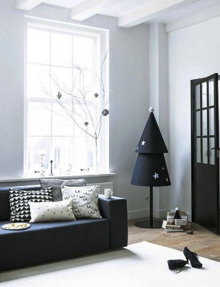 Black & whitte xmas εναλλακτικό decor.