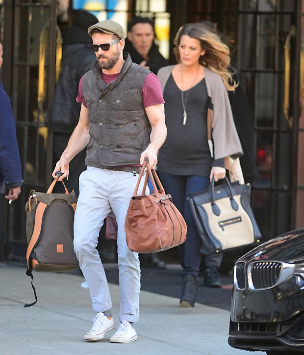 Pregnant Blake Lively and Ryan Reynolds check out of the Bowery Hotel in New York City