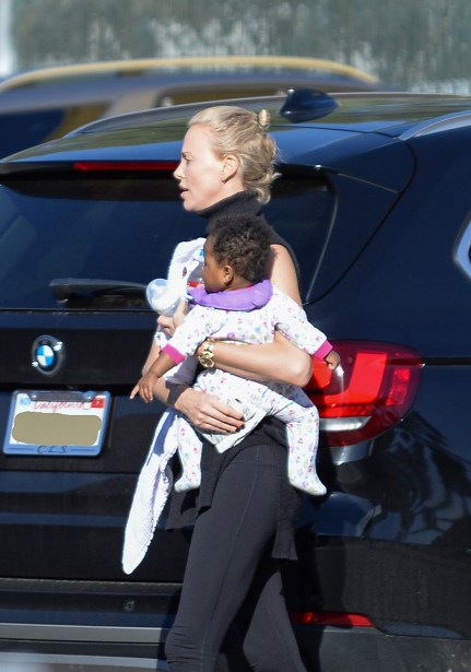 EXCLUSIVE: Charlize Theron takes the kids to a dance class in Hollywood and leaves early due to Jackson throwing a temper tantrum