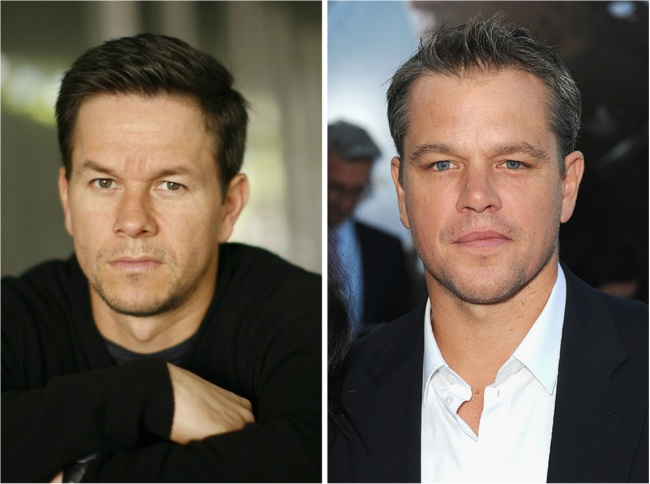 Mark Walhberg - Matt Damon Μπορεί να μην έχουν την απόλυτη ομοιότητα, αλλά αρκετές φορές έχει ακουστεί η ατάκα «Αυτός μωρέ, πού τον μπερδεύω με τον Matt Damon».
