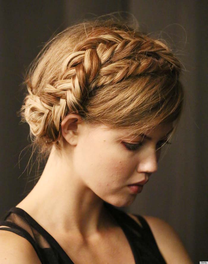NEW YORK, NY - SEPTEMBER 06: Model Lindsey Wixson prepares backstage during the TRESemme at Rebecca Minkoff Spring 2014 fashion show during Mercedes-Benz Fashion Week at The Theatre at Lincoln Center on September 6, 2013 in New York City. (Photo by Astrid Stawiarz/Getty Images for TRESemme)