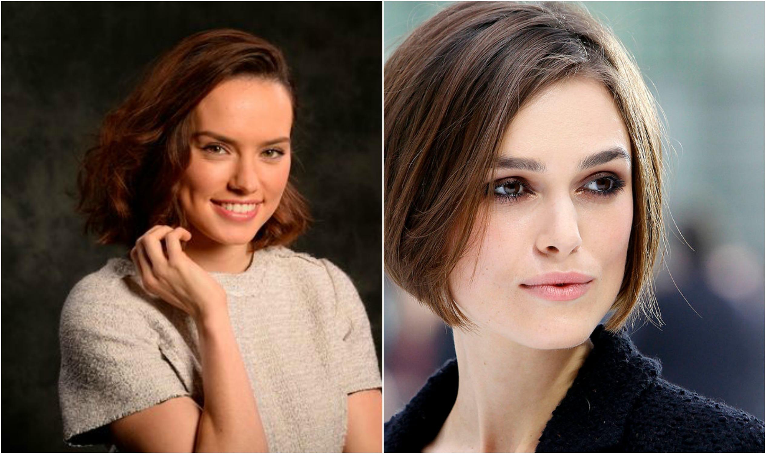 Daisy Ridle - Keira Knightley Η ομοιότητα τους βρίσκεται στο χαμόγελο τους και στα λακάκια που κάνουν. Α, και στην προφορά επίσης. Αν κλείσετε τα μάτια και ακούσετε την Daisy να μιλάει θα νομίζετε ότι είναι η Keira.