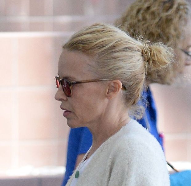 EXCLUSIVE: Romantic couple Kylie Minogue and fiancι Joshua Sasse arrive at LAX Airport