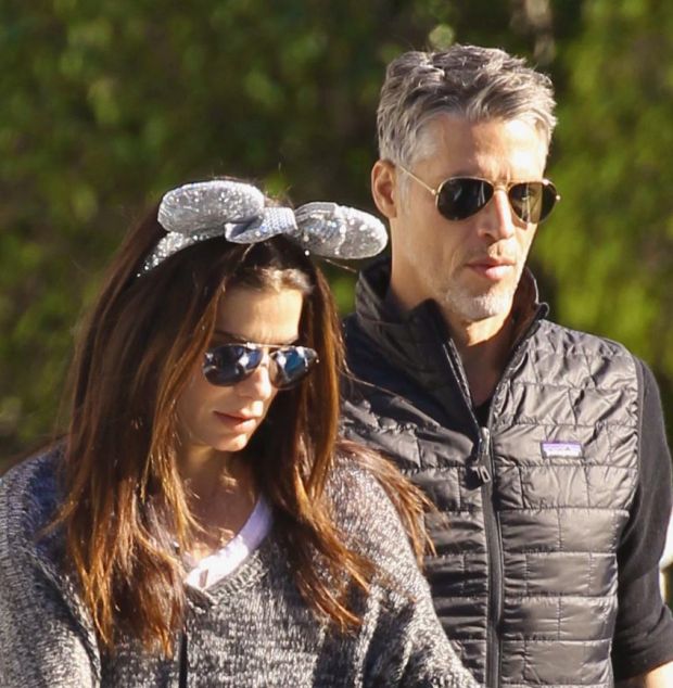 EXCLUSIVE: ** PREMIUM EXCLUSIVE RATES APPLY** Sandra Bullock spends the day at Disneyland with Bryan Randall