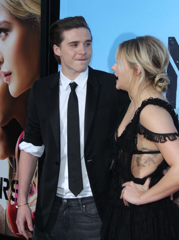 Brooklyn Beckham and Chloe Grace Moretz arrive at the 'Neighbors 2: Sorority Rising' film premiere, Los Angeles