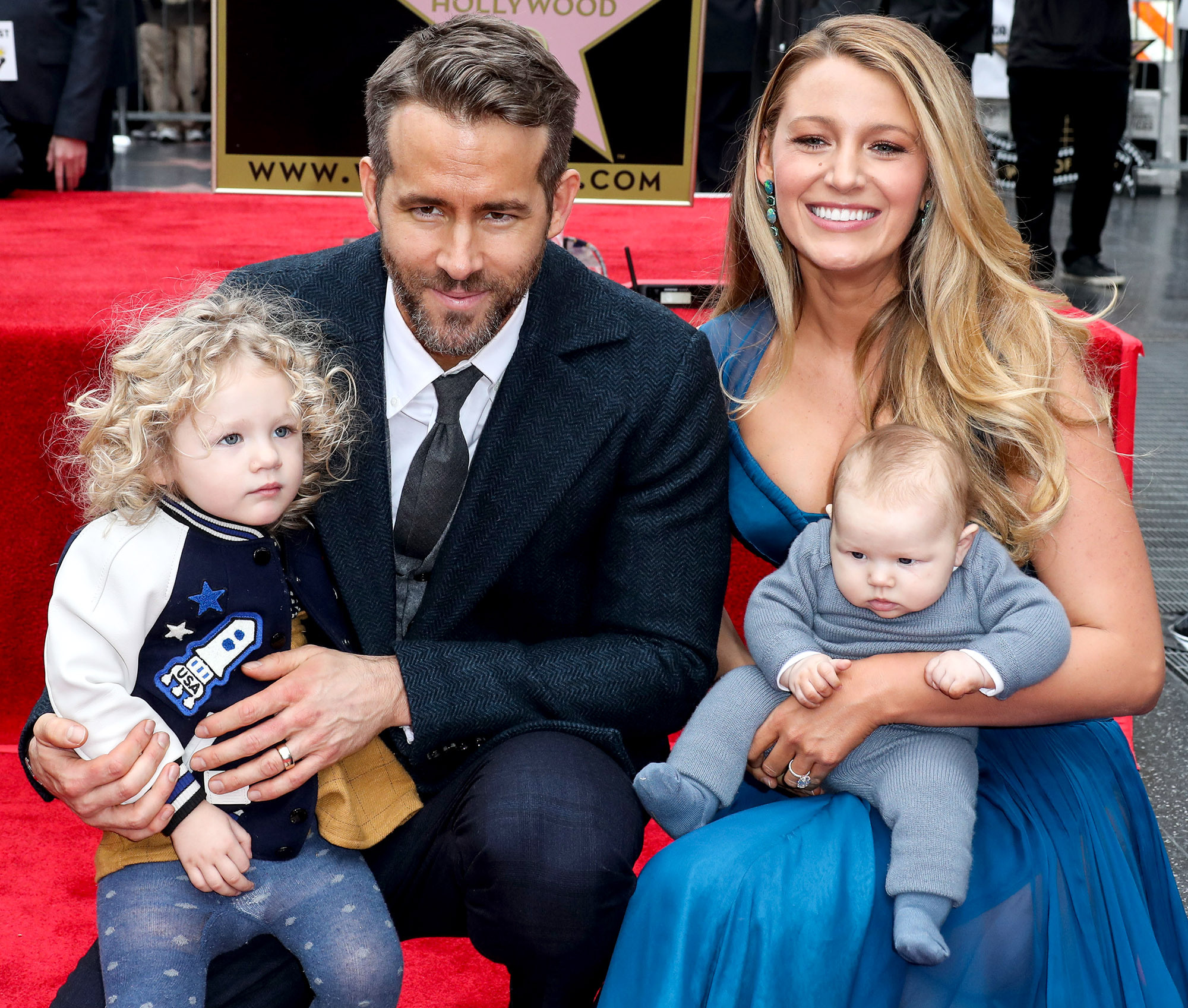 HOLLYWOOD, LOS ANGELES, CA, USA - DECEMBER 15: Actor Ryan Reynolds Honored With Star On The Hollywood Walk Of Fame - Dedication of the 2,596th star on the Walk of Fame in the category of Motion Pictures on December 15, 2015 in Hollywood, Los Angeles, California, United States. (Photo by Xavier Collin/Image Press/Splash News) Pictured: James Reynolds, Ryan Reynolds, Blake Lively Ref: SPL1411380  151216   Picture by: Xavier Collin/Image Press/Splash Splash News and Pictures Los Angeles:	310-821-2666 New York:	212-619-2666 London:	870-934-2666 photodesk@splashnews.com 