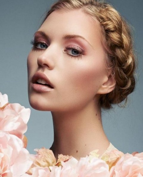 simple-peachy-pink-spring-makeup-idea-2014