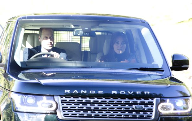 Kate Middleton and Prince William go the Crathie Kirk for Sunday morning prayers in Scotland.