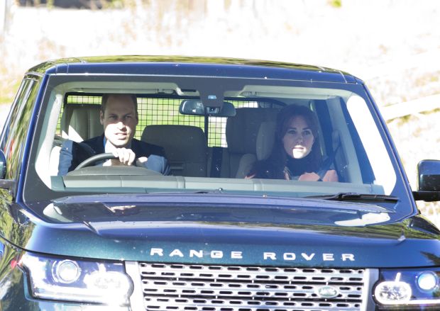 The Duke and Duchess of Cambridge, Kate Middleton and Prince William go the Crathie Kirk for Sunday morning prayers in Scotland.Prince Charles was also in attendance.They were seen going to church. They drove from Balmoral Castle to The church in a co