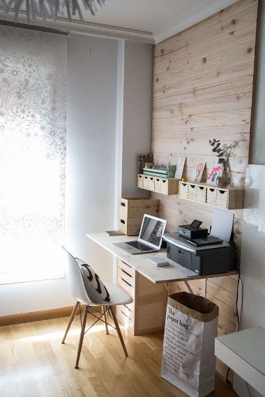 Ένα Mini home office μπορεί να μεταμορφώσει την άδεια γωνιά στο καθιστικό ή το υπνοδωμάτιο.