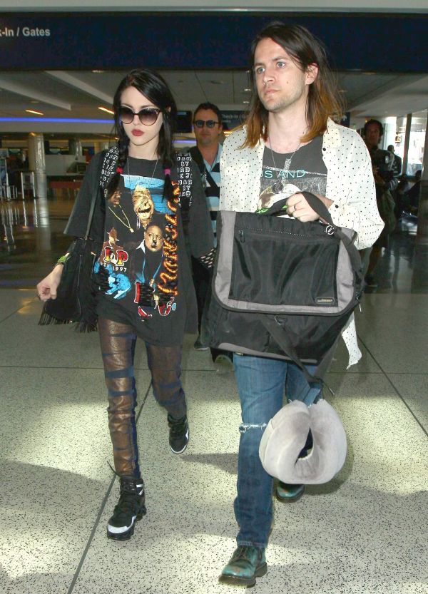 Frances Bean Cobain gets set to fly the friendly skies with her fiance Isaiah Silva