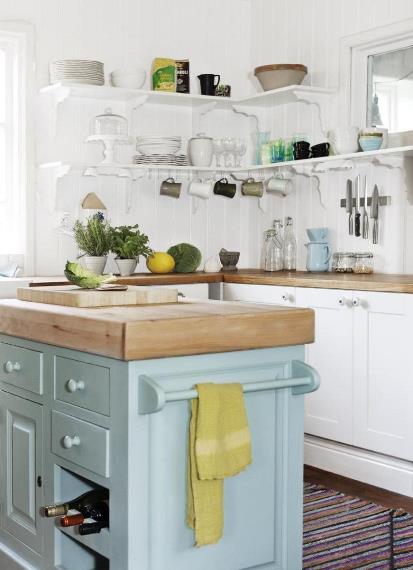 traditional-kitchen-islands-with-small-size-blue-colo