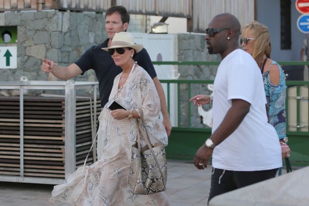 Kris Jenner and Corey Gamble is seen in St Barts