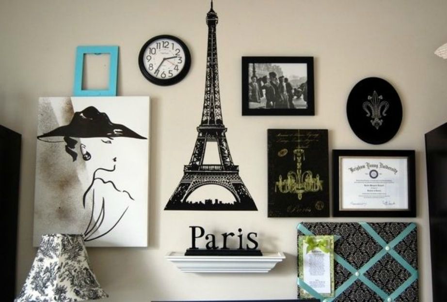 Φτιάξτε μια gallery τοίχου που να αποτελείται από κομμάτια που θυμίζουν Παρίσι.